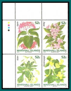 Marshall Islands 1991 Native Flowers, MNH  398b,SG389-SG392