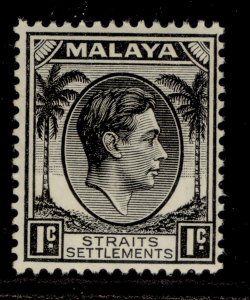 MALAYSIA - Straits Settlements GVI SG278, 1c black, NH MINT. Cat £14.