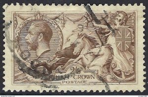 GREAT BRITAIN 1913 KGV 2s/6d Sepia Brown SEAHORSES SG400 Good Used