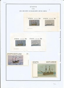 STAFFA - 1982 - Old Sailing Ships - Sheets - Mint Light Hinged - Private Issue