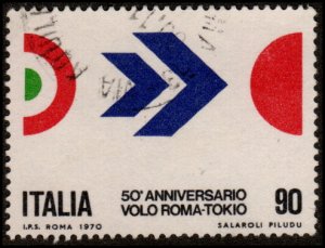 Italy 1012 - Used - 90L Symbols of Flight (1970)