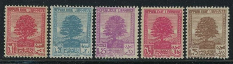 Lebanon 1937 Pictorial set Sc# 137-43D mint