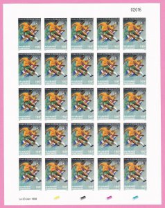 GABON 1998 IMPERF SHEET FULL SET MICHEL Mi 1419 /22 WORLD CUP FOOTBALL RRR MNH-