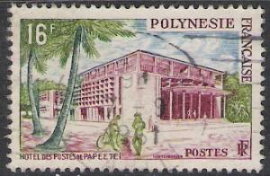 French Polynesia #195 Post Office Papeete Used