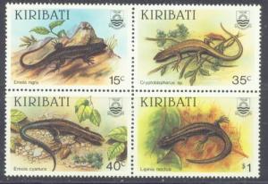 KIRIBATI 491-94 MNH 1987 LIZARDS