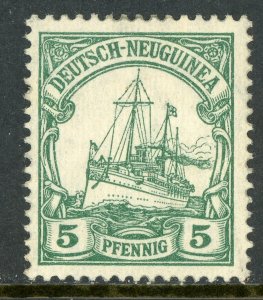 Germany 1901 New Guinea 5pf Green Yacht Unwmk Scott # 8 Mint X301