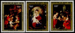 Upper Volta C283-5 MNH Christmas, Art, Paintings, Rubens