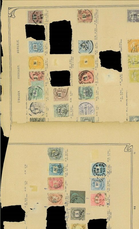 Hungary 1874-1986 M, U & CTO Hinged ona Messy Mix of Remaindered Pages.