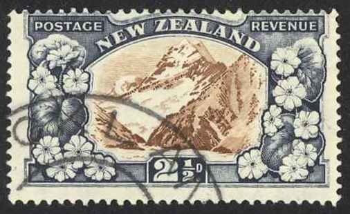 New Zealand Sc# 207 Used (a) 1936-1942 2½p Mt. Cook