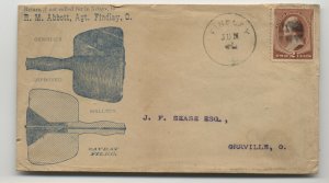 1880s Findlay Ohio #210 ad cover mallets [y7133]