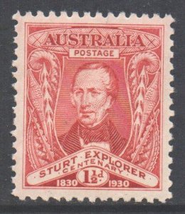 Australia Scott 104 - SG117, 1930 Captain Stuart 1.1/2d MH*