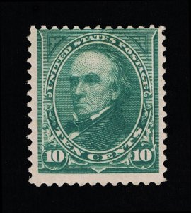 EXCELLENT GENUINE SCOTT #273 FINE MINT OG H 1895 DARK GREEN DANIEL WEBSTER 18806