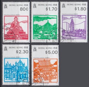 Hong Kong 1991 Landmarks Set of 5 Fine Used