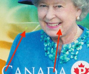 FREAK-ERROR = 2 GREEN SPOTS = UNLISTED = QUEEN MNH Canada 2007 #2248 [ec287]