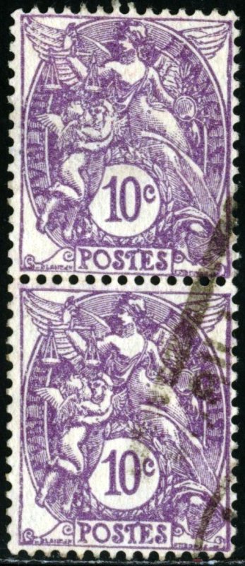 FRANCE #115 , USED PAIR - 1929 - FRAN138NS9