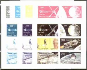 Batum 1998 Space Achievements sheetlet containing 6 value...