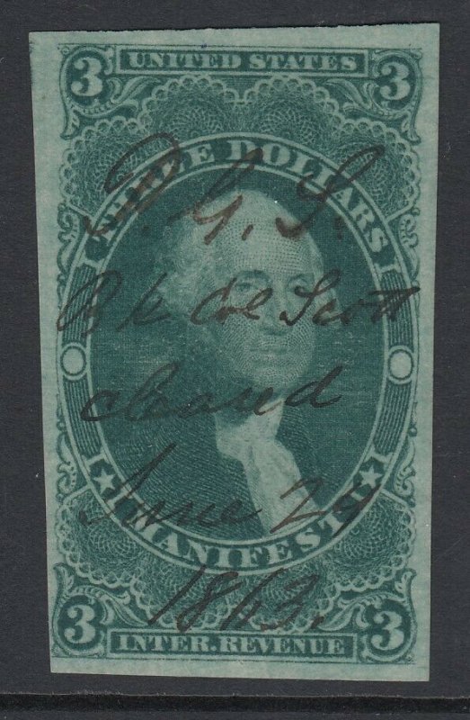 US Sc R86a, used, 1863 manuscript cancel