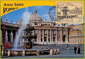 ad3283 - VATICAN - Postal History - MAXIMUM CARD - 1975 - ARCHITECTURE