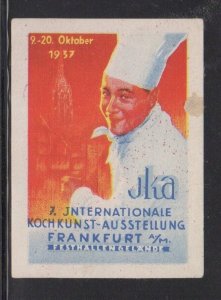 German Advertising Stamp -Frankfurt 1937 Culinary Exposition - MH