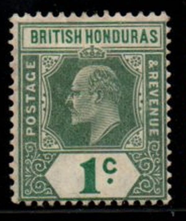 British Honduras Sc 62 1904 1 c green Edward VII stamp mint