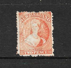 NEW ZEALAND 1871  2d ORANGE FFQ  MNG RETOUCHED  P12 1/2 CP A2S1W  SG 133 CHALON