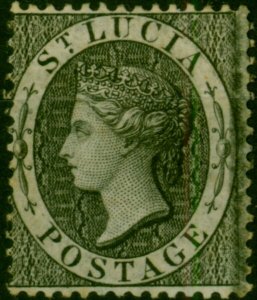 St Lucia 1876 (1d) Black SG15 Fine Unused