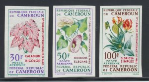 Cambodia Sc C119-C121 MNH. 1969 International Flower Show, imperf, complete set