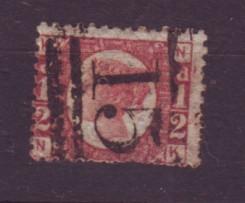 J19303 Jlstamps 1870 great britain used #58 plate #13