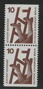 Germany Berlin Scott # 9N317, mint nh, pair, from booklet pane