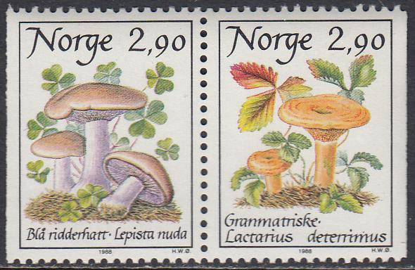 Norway 886-7 MNH - Mushrooms