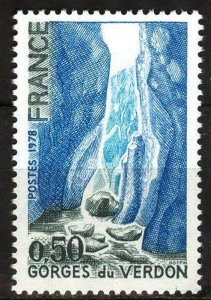France 1978 Tousism Landscapes Waterfall MNH
