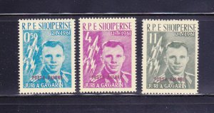 Albania 604-606 Overprints Set MH Space (B)