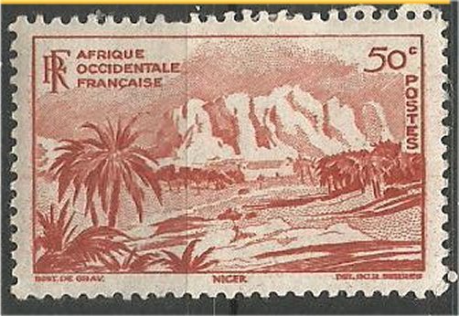 FRENCH WEST AFRICA, 1947 mint, 50c Bilma. Scott 39