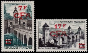 ✔️  FRENCH REUNION 1957 - BRIDGES - SC. 322/323 ** MNH [ST075]