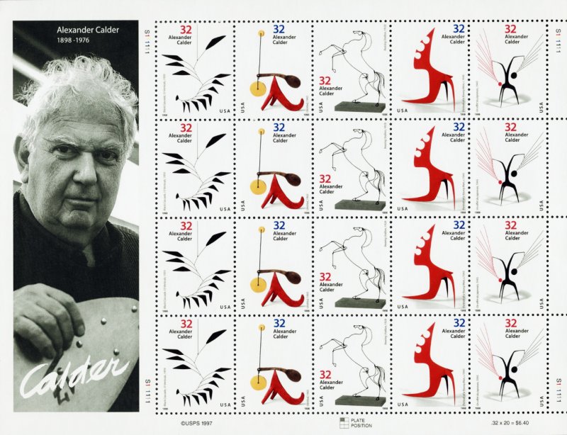 U.S. #3198-3202 32c Full Sheet of 20  MNH (Alexander Calder)