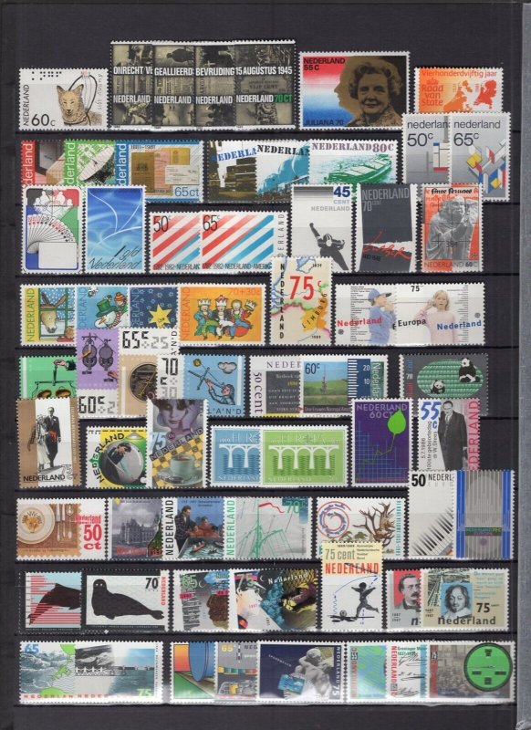 Netherlands 1965-1990 Collection 373 Stamps + 15 Mini-sheets All MNH