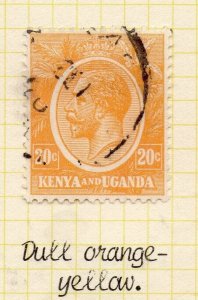 Kenya Uganda 1922 Early Issue Fine Used 20c. NW-157021