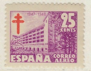 Spain Postal Tax Air Post 1947 Tuberculosis Issue 25c Fine MH* A16P2F889-