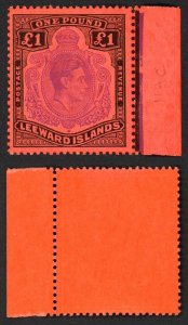 Leeward Is SG114c One Pound Perf 13 Violet and Black/Scarlet U/M Cat 30 pounds