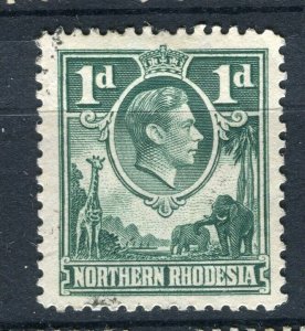 RHODESIA; North 1938 early GVI portrait issue fine used 1d. value