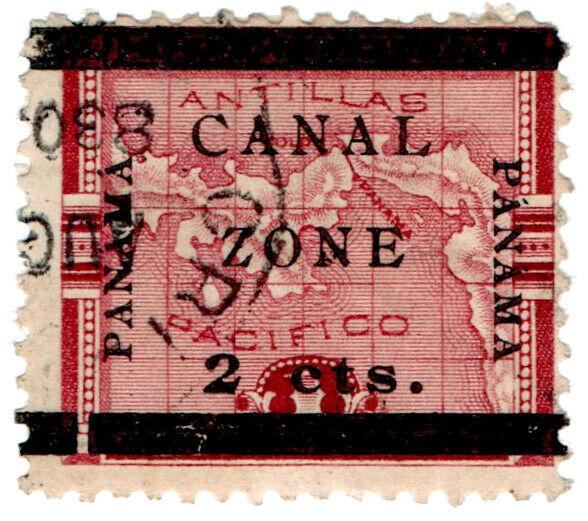 (I.B) Panama Postal : Colombia Overprint 2c (Canal Zone)