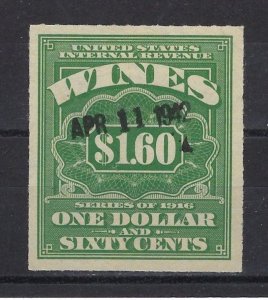 U.S. #RE79 $1.60 WINE REVENUE USED, VF