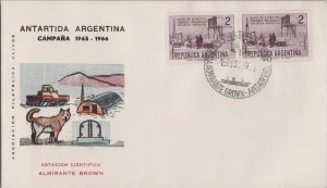 ARGENTINA POSTAL HISTORY  ANTARCTIC CACHET PHILATELIC COVER SPECIAL CANC YR'1965