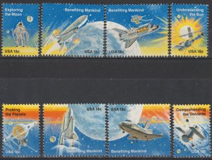 U.S.  Scott# 1912-19 1981 XF MNH Space Achievement