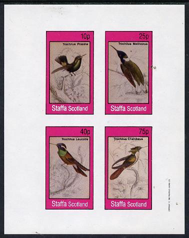 Staffa 1982 Humming Birds #07 imperf  set of 4 values (10...