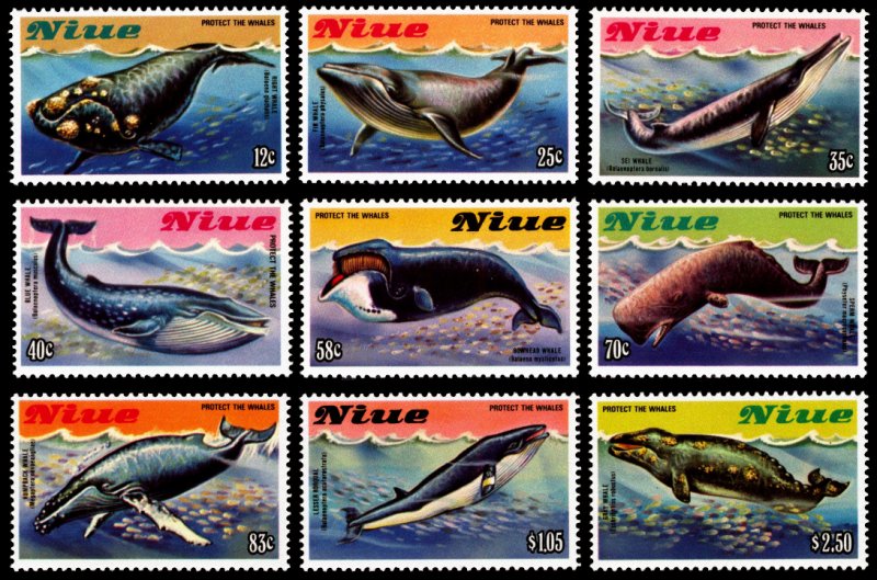 Niue 1983 WHALES Scott #380-388 Mint Never Hinged