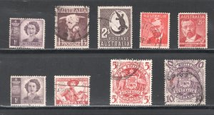 Australia #210-216, 218-219   VF, Used, CV $6.90 .... 0330209