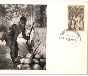 France Cols IVORY COAST AOF *ADVERT* Postcard MAXI CARD Ethnic PPC 1952 PH126