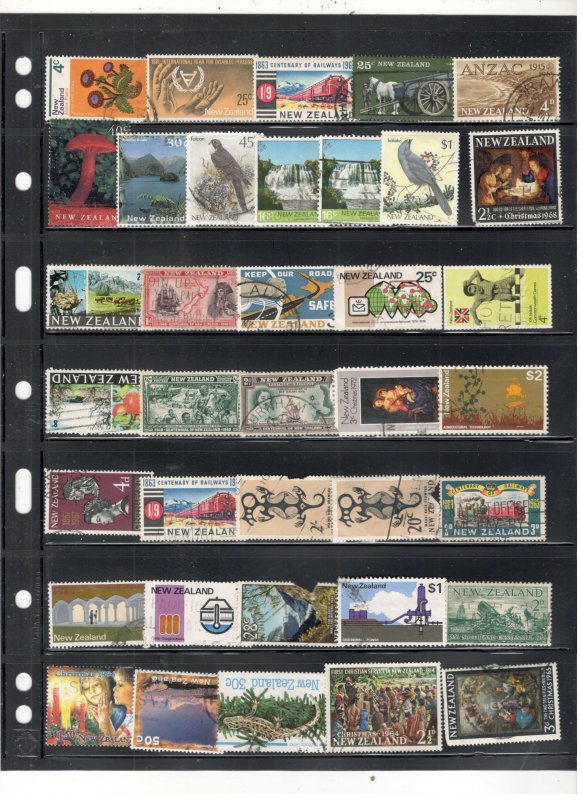 NW ZEALAND COLLECTION ON STOCK SHEET MINT/USED