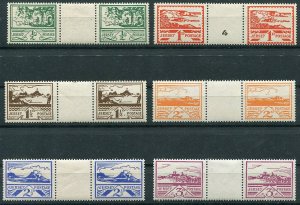 GERMANY OCCUPATION WW2 CHANNEL ISLANDS JERSEY N3-N8 GUTTER PAIRS PERFECT MNH